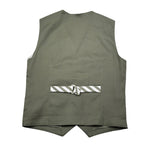 Over-D Gilet Bicolore con Fantasia A Righe per Bambino OK1564SGL BIANCO/VERDE OVER-D 