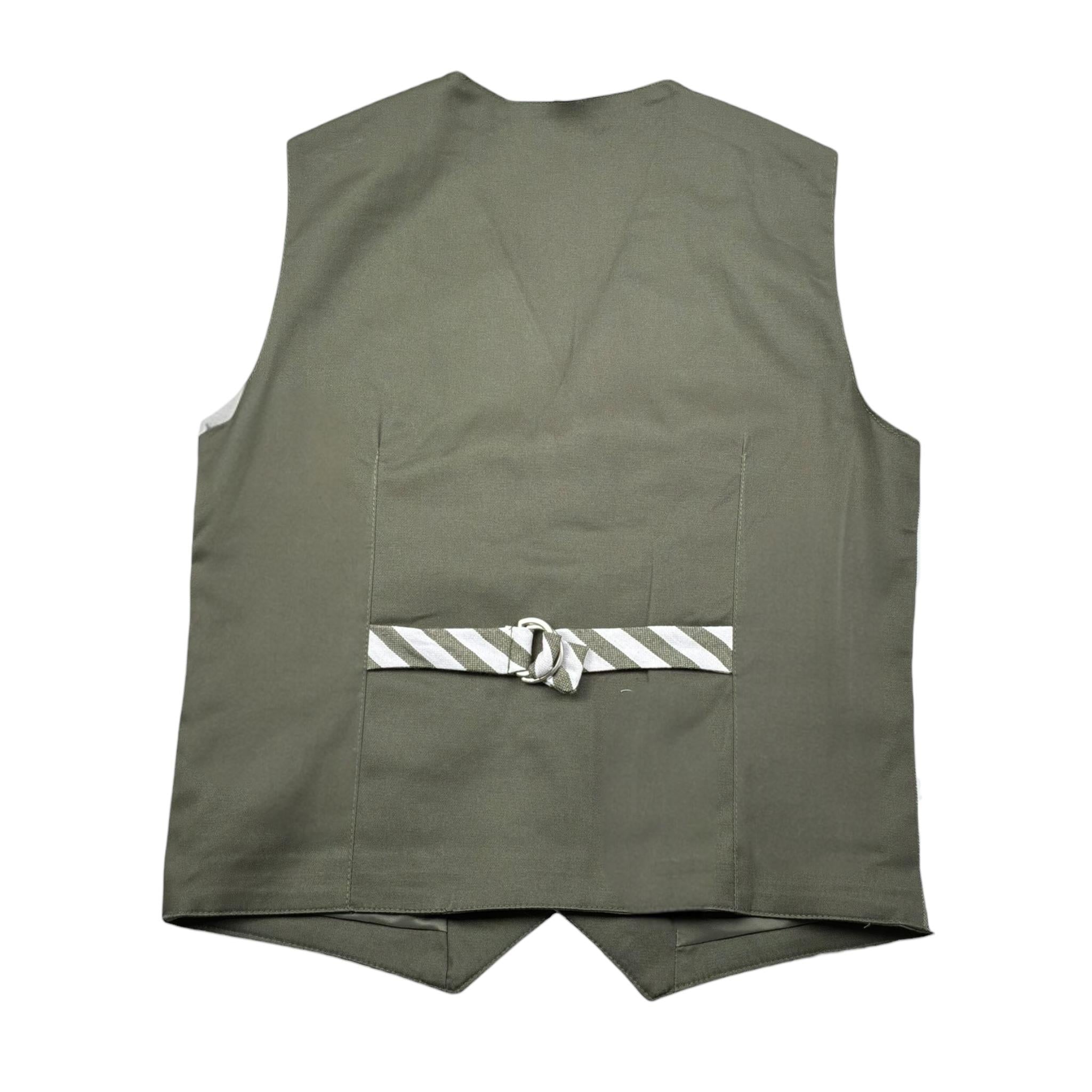 Over-D Gilet Bicolore con Fantasia A Righe per Bambino OK1564SGL BIANCO/VERDE OVER-D 