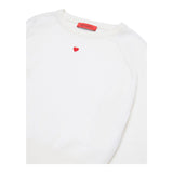 MAX&Co. maglia tinta unita girocollo con cuore Panna per Bambina MX00303 PANNA MAX&Co. 