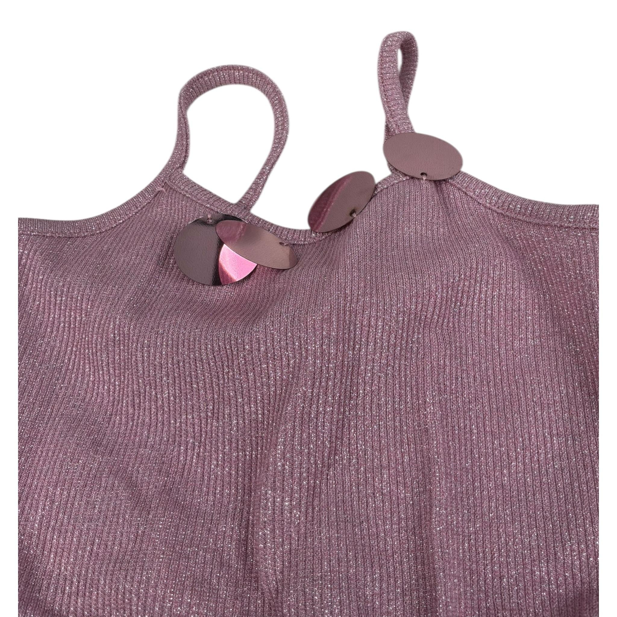 Please Tuta Intera Tinta Unita con Bretelle per Bambina TC07310G73 ROSA PLEASE 