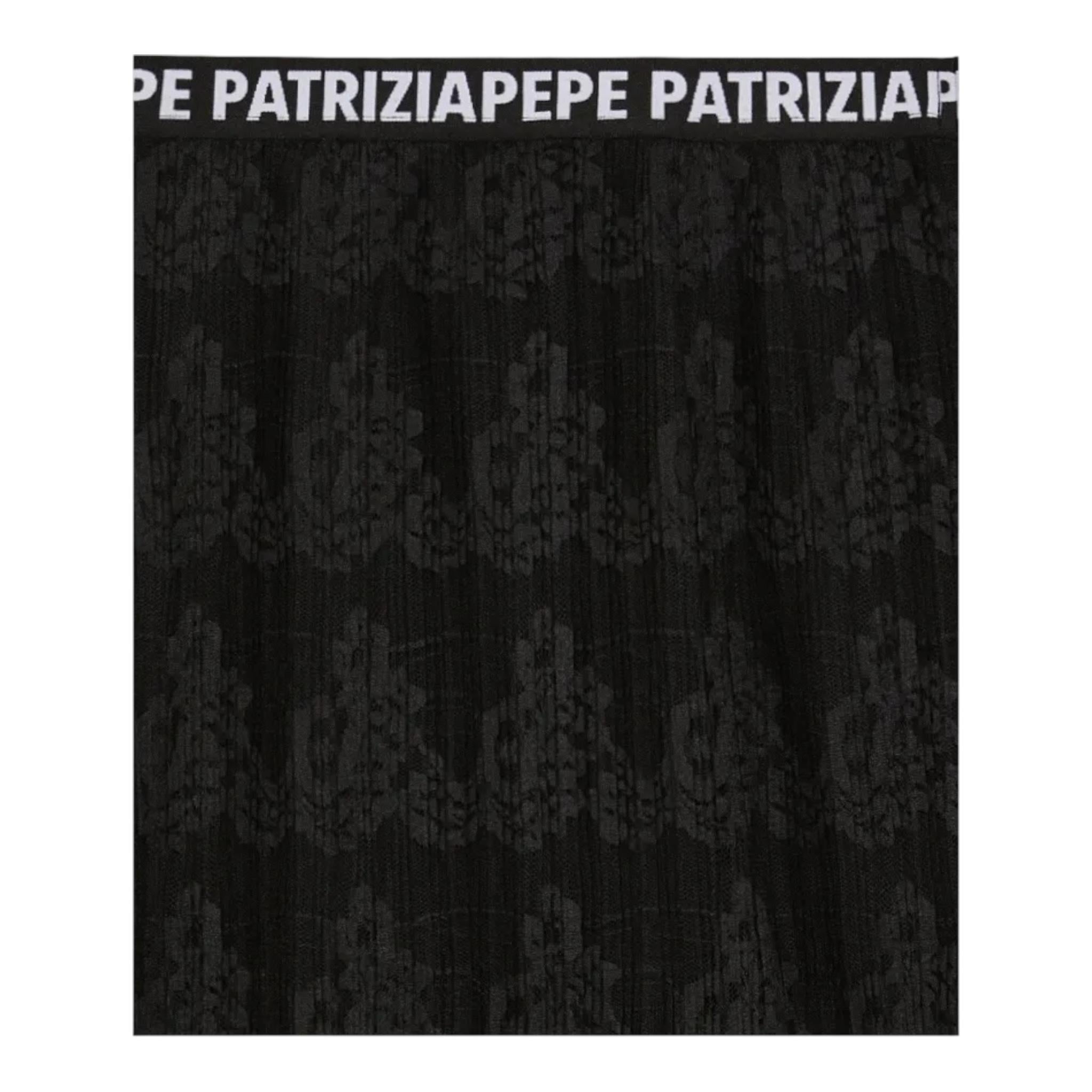 PATRIZIA PEPE gonna tinta unita con ricami Nero per Bambina 7G0131 NERO PATRIZIA PEPE 