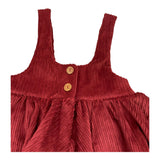 LALALU' salopette tinta unita in velluto Rosso per Bambina SLTL70LB ROSSO LALALU' 