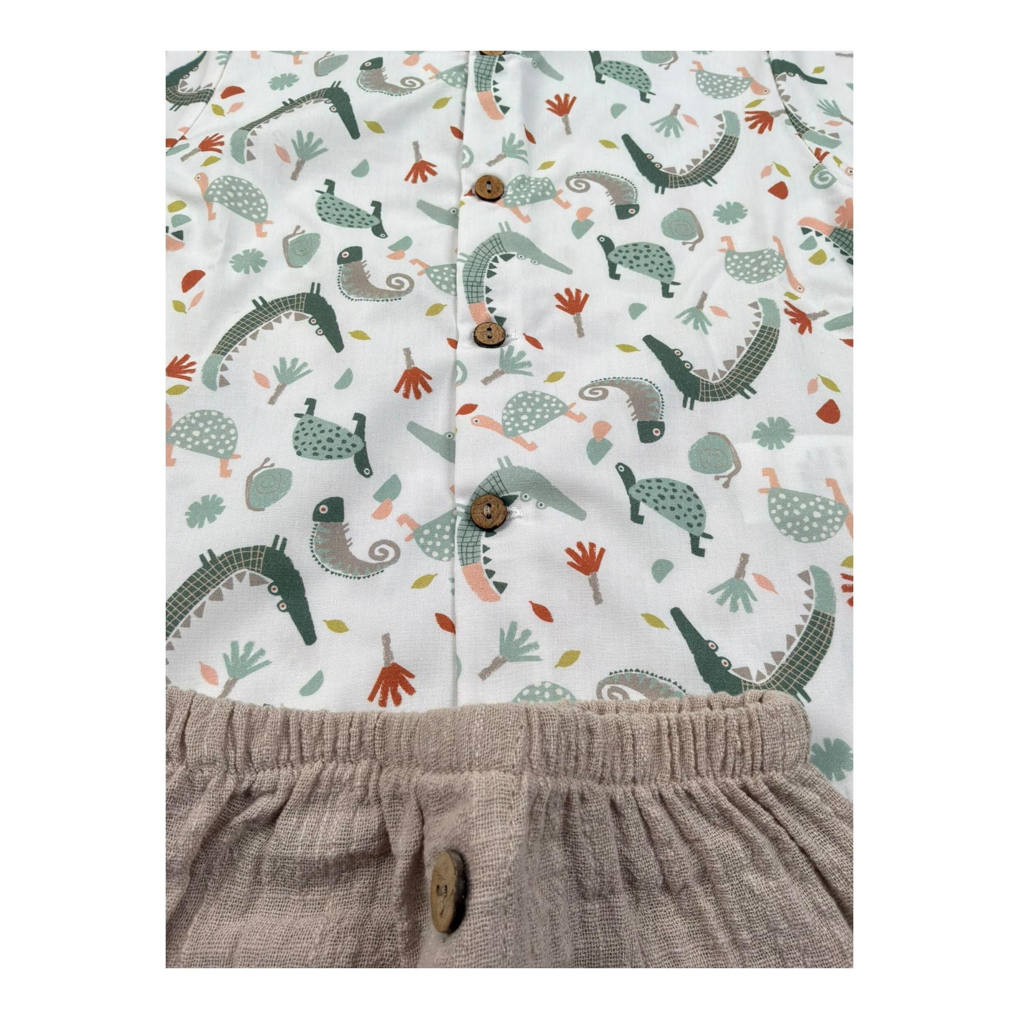 Calamaro Completo 2 Pezzi Camicia-Culotte per Neonato 17940 BIANCO/BEIGE CALAMARO 