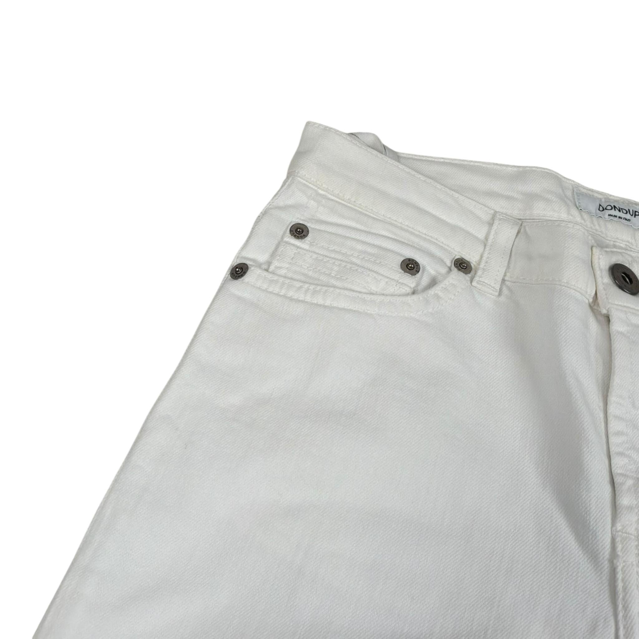 Dondup Pantalone Tinta Unita con Tasche per Bambino BP249 BIANCO DONDUP 