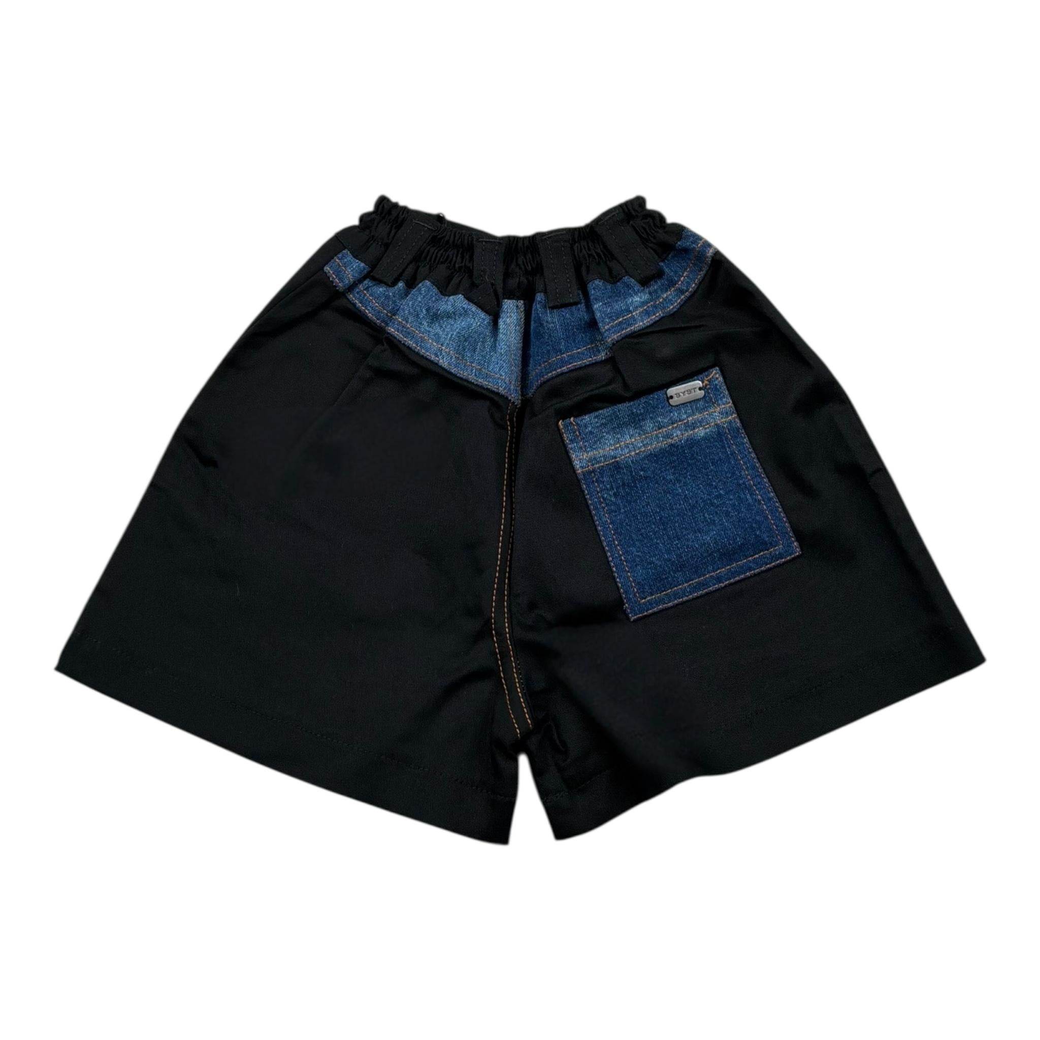 Syst Bermuda Tinta Unita con Elastico In Vita per Neonato BRB5002N NERO SYST 