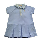 Trussardi Abito Mezza Manica Tinta Unita con Colletto per Neonata TIP26123VE AZZURRO TRUSSARDI 