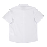 Dropseason2 Camicia Mezza Manica Tinta Unita con Logo per Bambino K048 BIANCO DROPSEASON2 