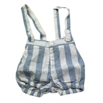 Manuel & Frank Salopette Tinta Unita con Fantasia A Righe per Neonato MF2276I BIANCO/AZZURRO MANUEL & FRANK 