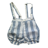 Manuel & Frank Salopette Tinta Unita con Fantasia A Righe per Neonato MF2276I BIANCO/AZZURRO MANUEL & FRANK 