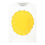 Stella Mccartney Felpa Chiusa Girocollo Tinta Unita con Stampa per Bambina TW4C90 BIANCO STELLA McCARTNEY 