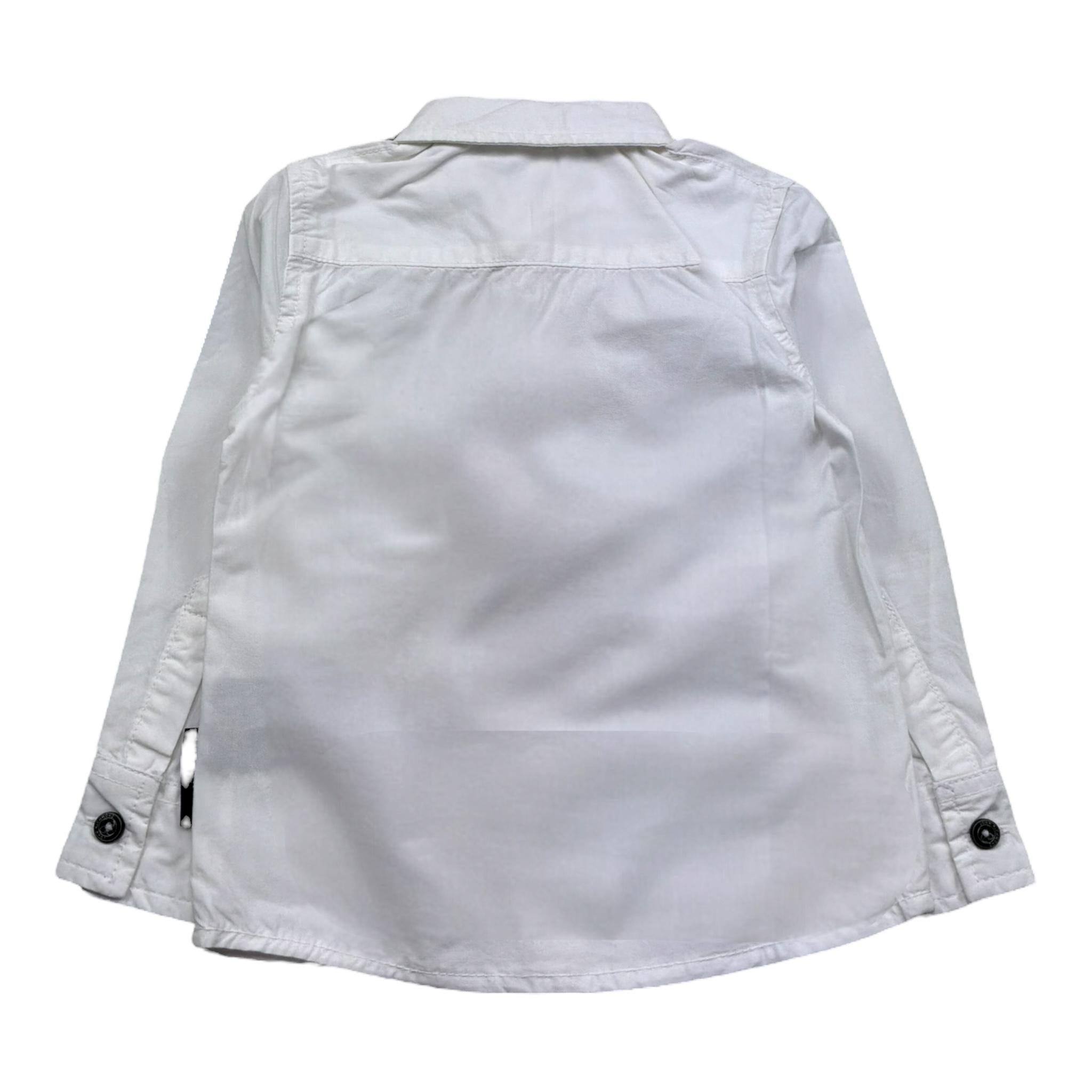 John Richmond Camicia Manica Lunga Tinta Unita con Logo per Neonato RIP25056CAN BIANCO JOHN RICHMOND 