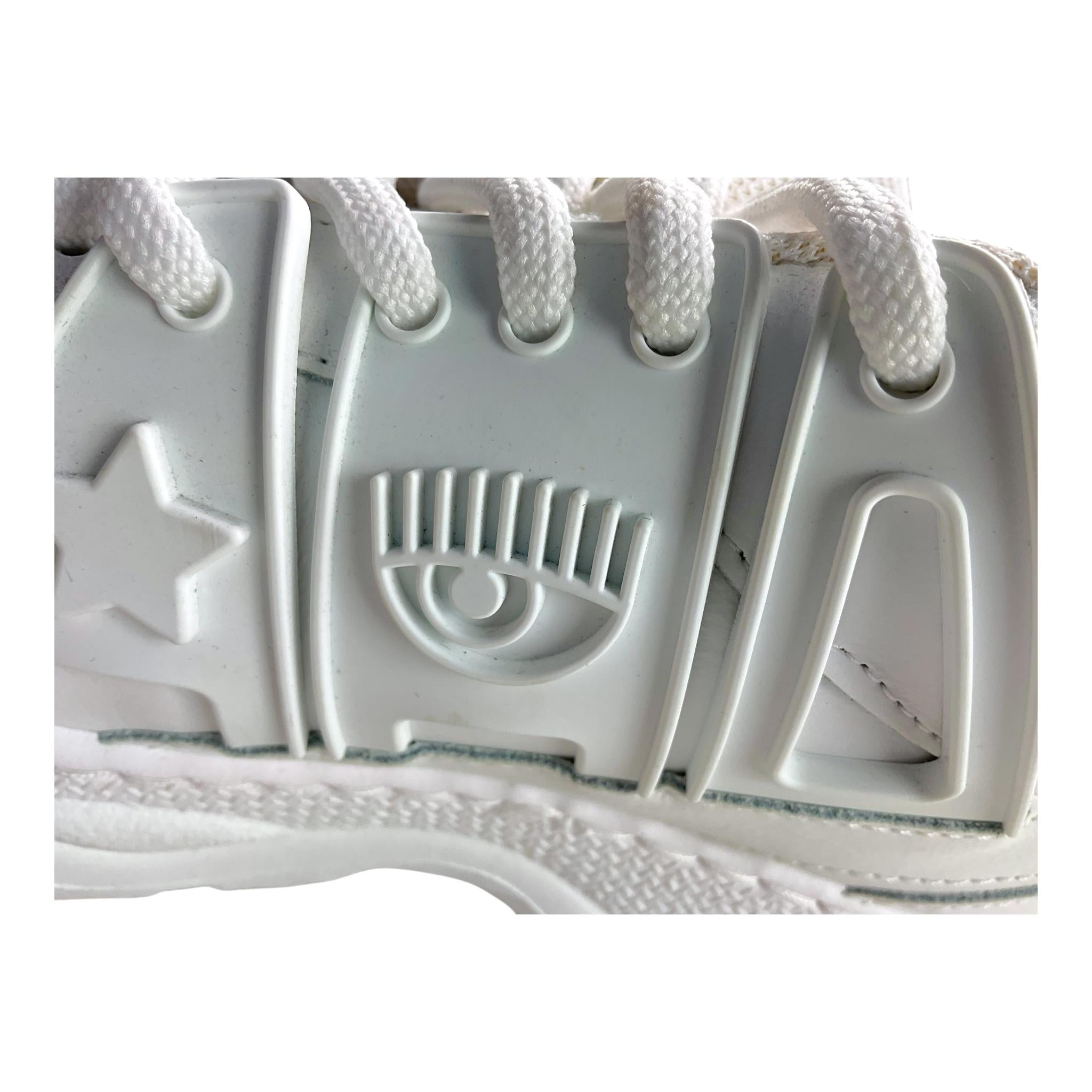 CHIARA FERRAGNI sneakers tinta unita con lacci  Bianco per Bambina CFB150 BIANCO CHIARA FERRAGNI 