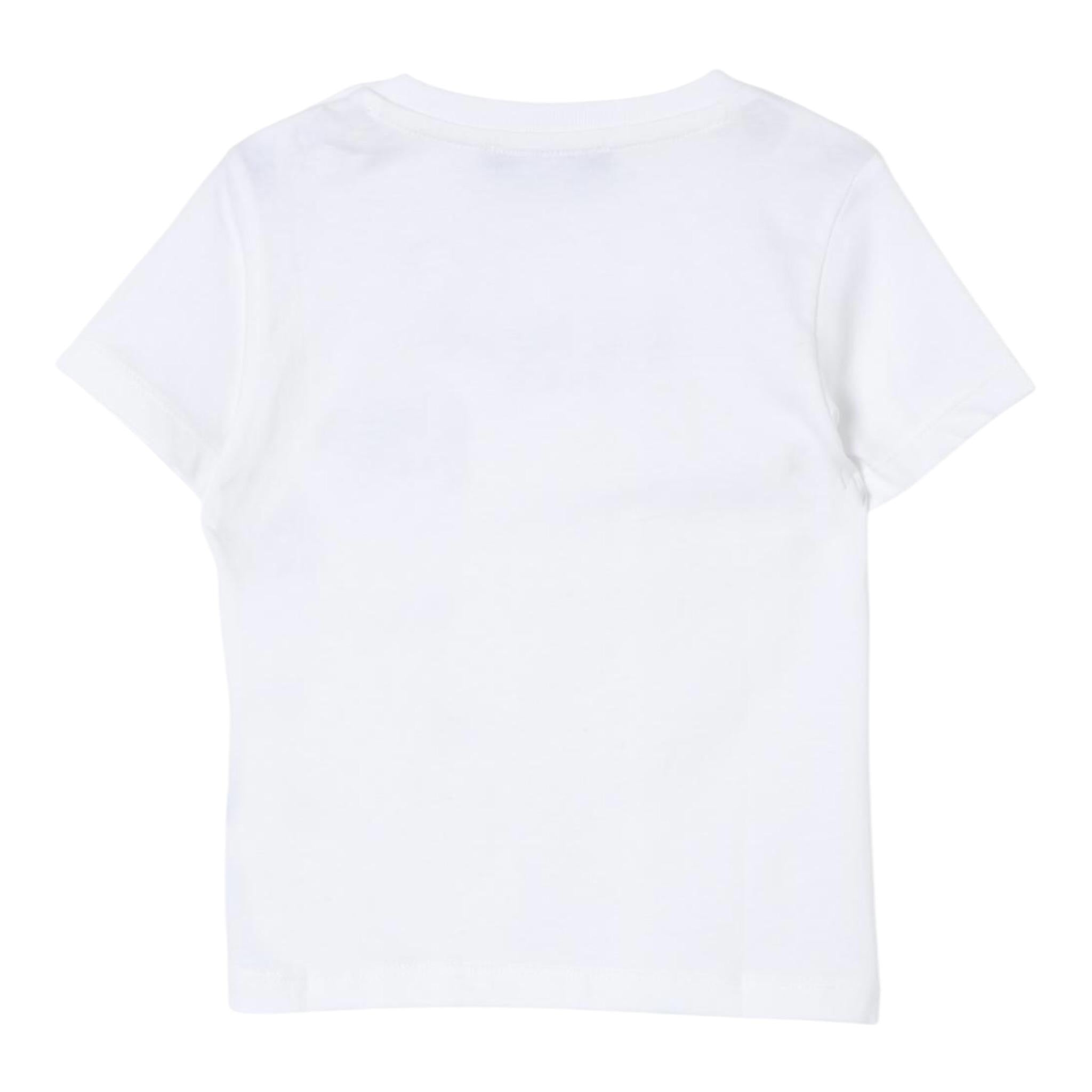 Balmain T-Shirt Girocollo Tinta Unita con Stampa per Neonata BU8501 BIANCO BALMAIN 
