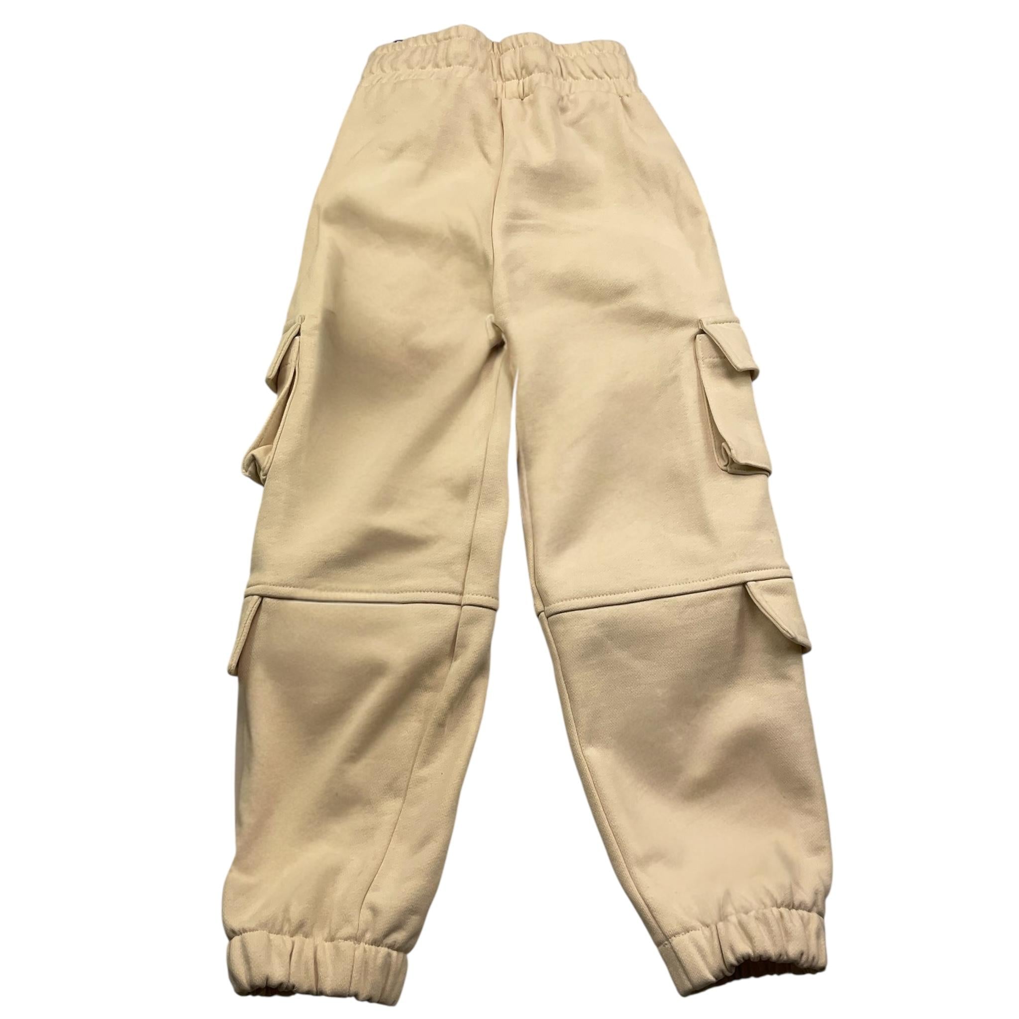YES LONDON pantalone tuta tinta unita con tasconi Panna per Bambino JR0346 PANNA YES LONDON 