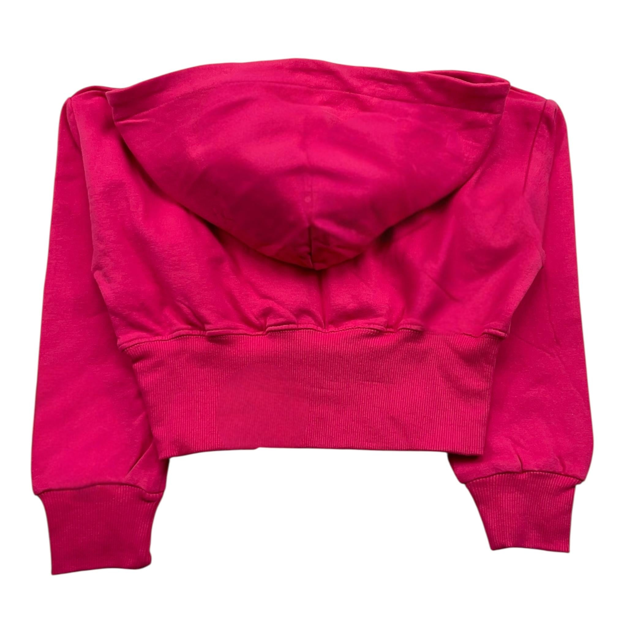 DIXIE felpa chiusa con cappuccio tinta unita Fuxia per Bambina LM15042G67 FUXIA DIXIE 