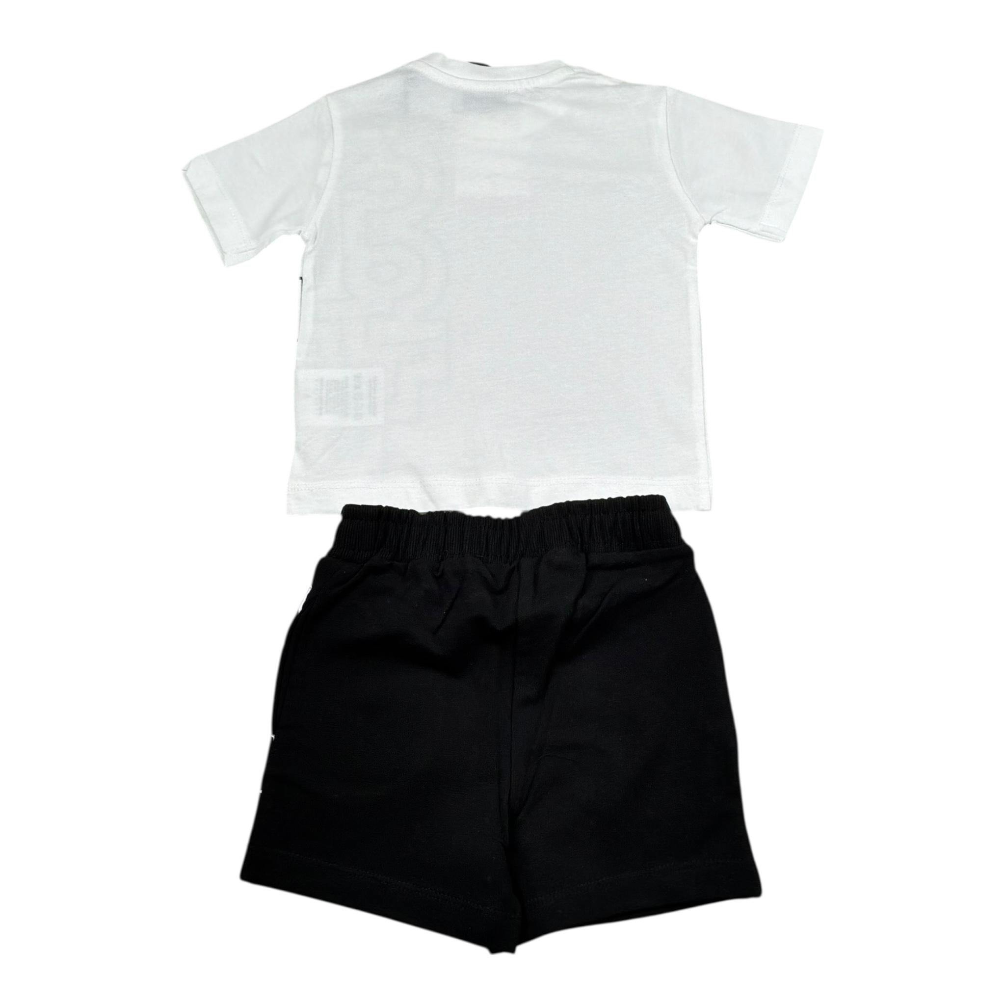 Cesare Paciotti Completo 2 Pezzi Bicolore T-Shirt-Bermuda per Neonato CMP51120B BIANCO/NERO CESARE PACIOTTI 