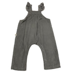 PETIT INDI salopette tinta unita Grigio per Neonata AW24B2311 GRIGIO PETIT INDI 