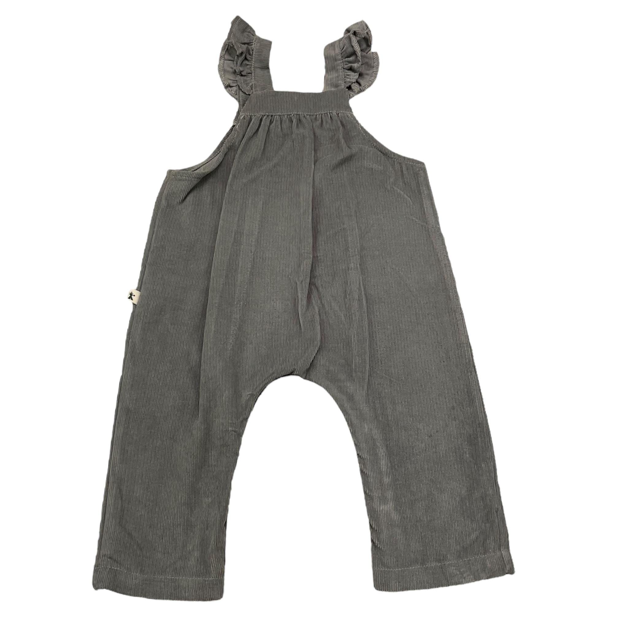 PETIT INDI salopette tinta unita Grigio per Neonata AW24B2311 GRIGIO PETIT INDI 