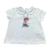 Liu Jo T-Shirt Girocollo Tinta Unita con Stampa per Neonata HA5065 BIANCO LIU JO 