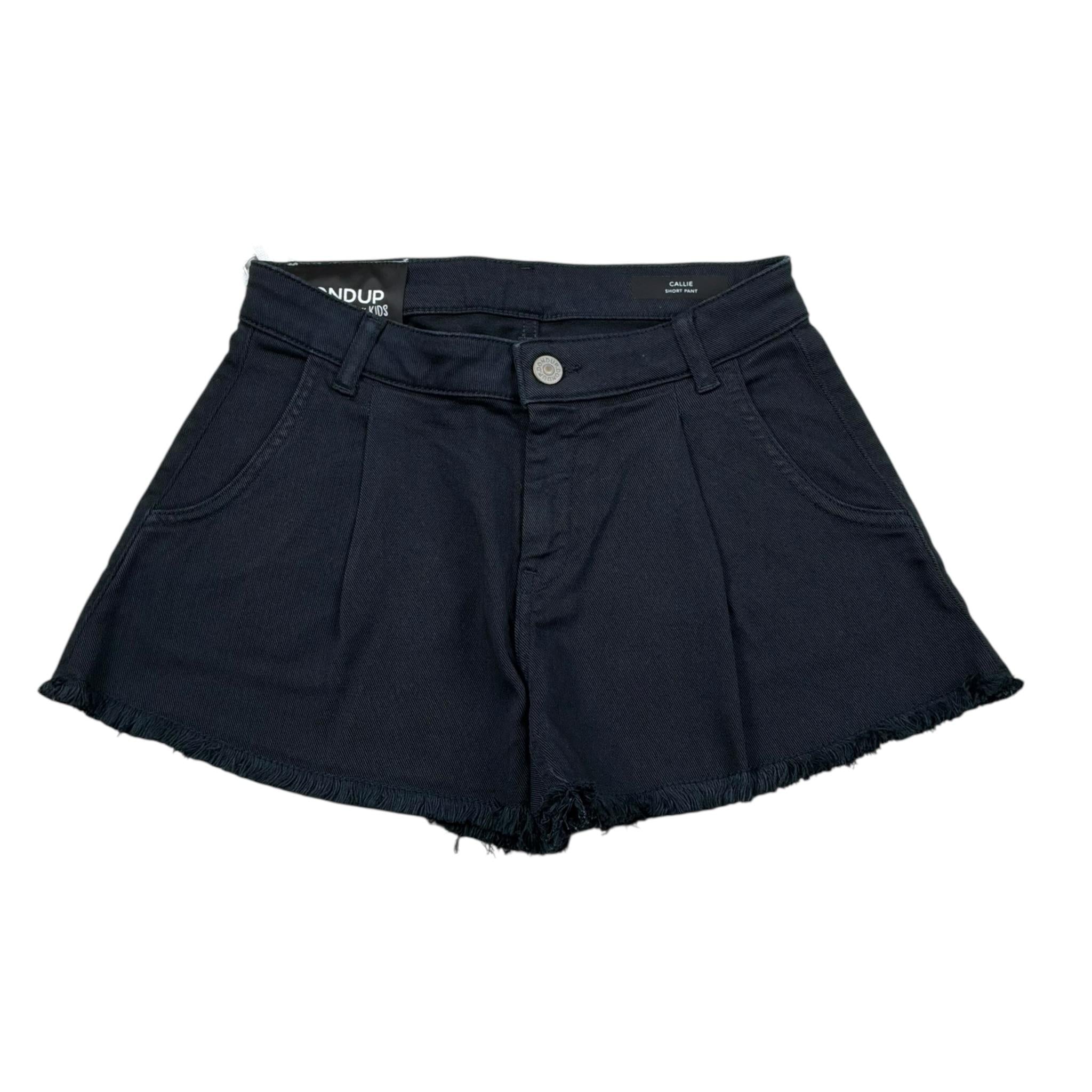 Dondup Short Tinta Unita con Girovita Regolabile per Bambina DFBE107 BLU DONDUP 