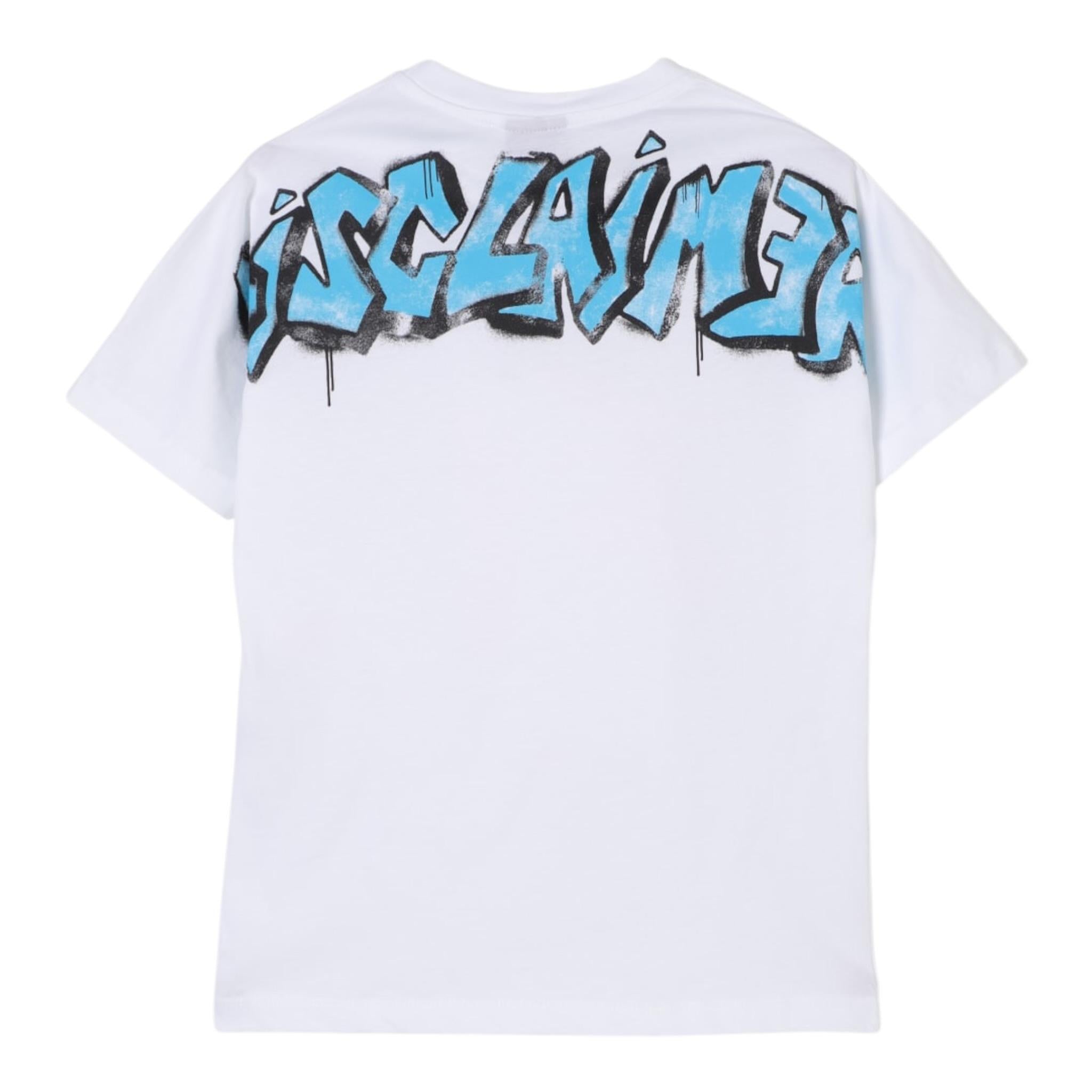 Disclaimer T-Shirt Girocollo Tinta Unita con Stampa per Bambino 25EDK58407X BIANCO DISCLAIMER 