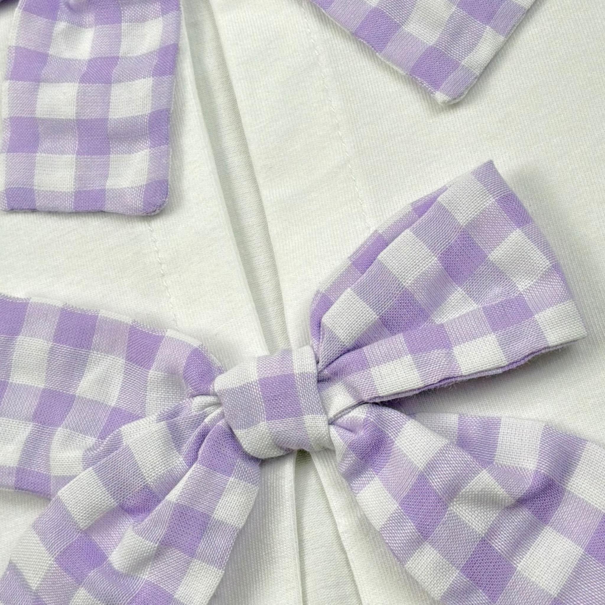 Magil T-Shirt Tinta Unita con Fiocchi per Bambina HN26121 BIANCO MAGIL 