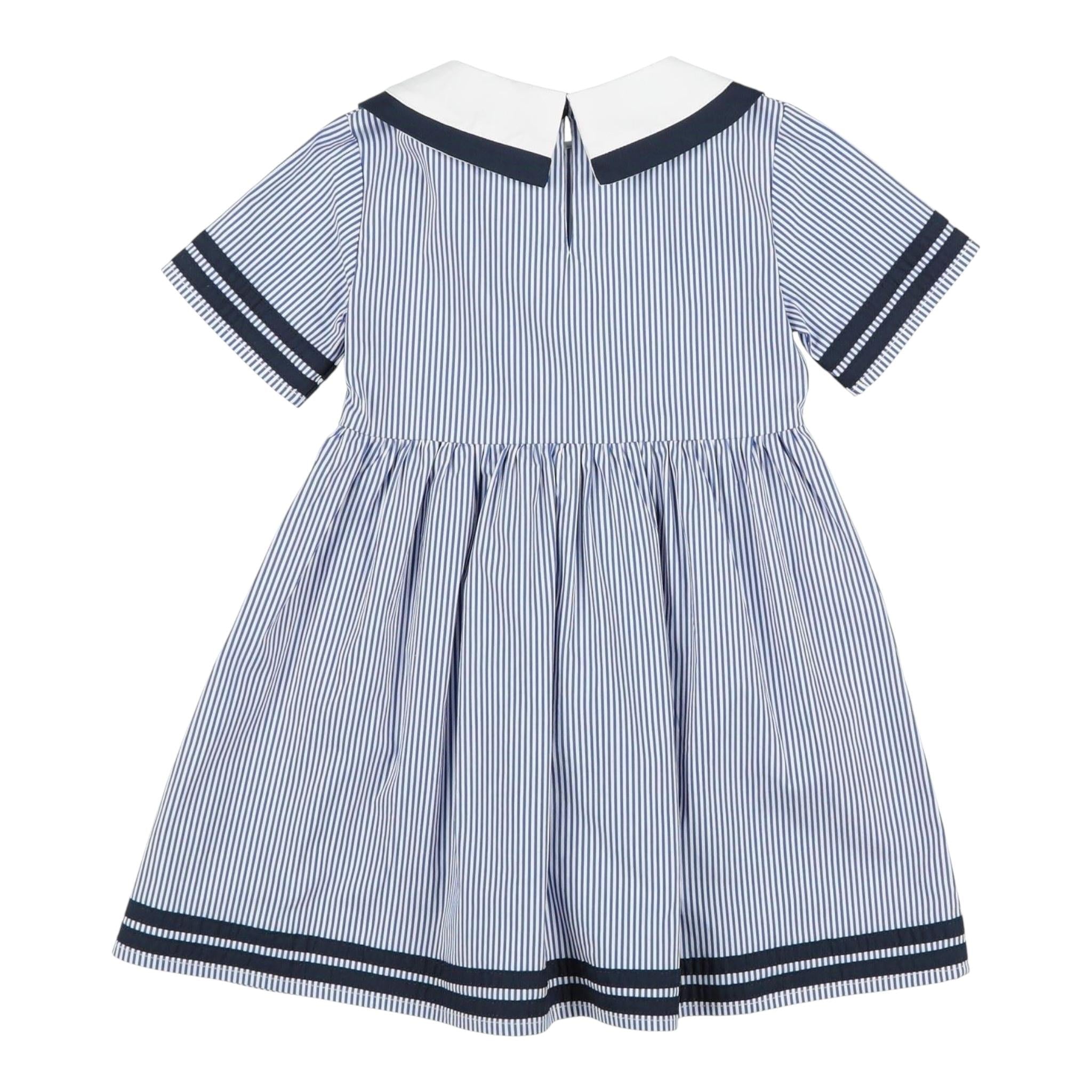 Trussardi Abito Mezza Manica Fantasia A Righe per Neonata TIP24079VE BIANCO/BLU TRUSSARDI 