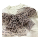 LE BEBE' felpa tinta unita con fiocco maculato Bianco per Neonata LBG6096 BIANCO LE BEBE' 