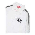 DIESEL abito modello camicia tinta unita con logo Bianco per Bambina J01939 BIANCO DIESEL 