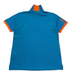 Sun68 Polo Mezza Manica Tinta Unita con Profili In Contrasto per Bambino 3A35322 AZZURRO SUN68 