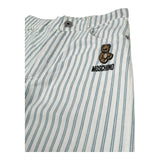 Moschino Jeans Tinta Unita Fantasia A Righe con Girovita Regolabile per Bambino HDP06X BIANCO MOSCHINO 