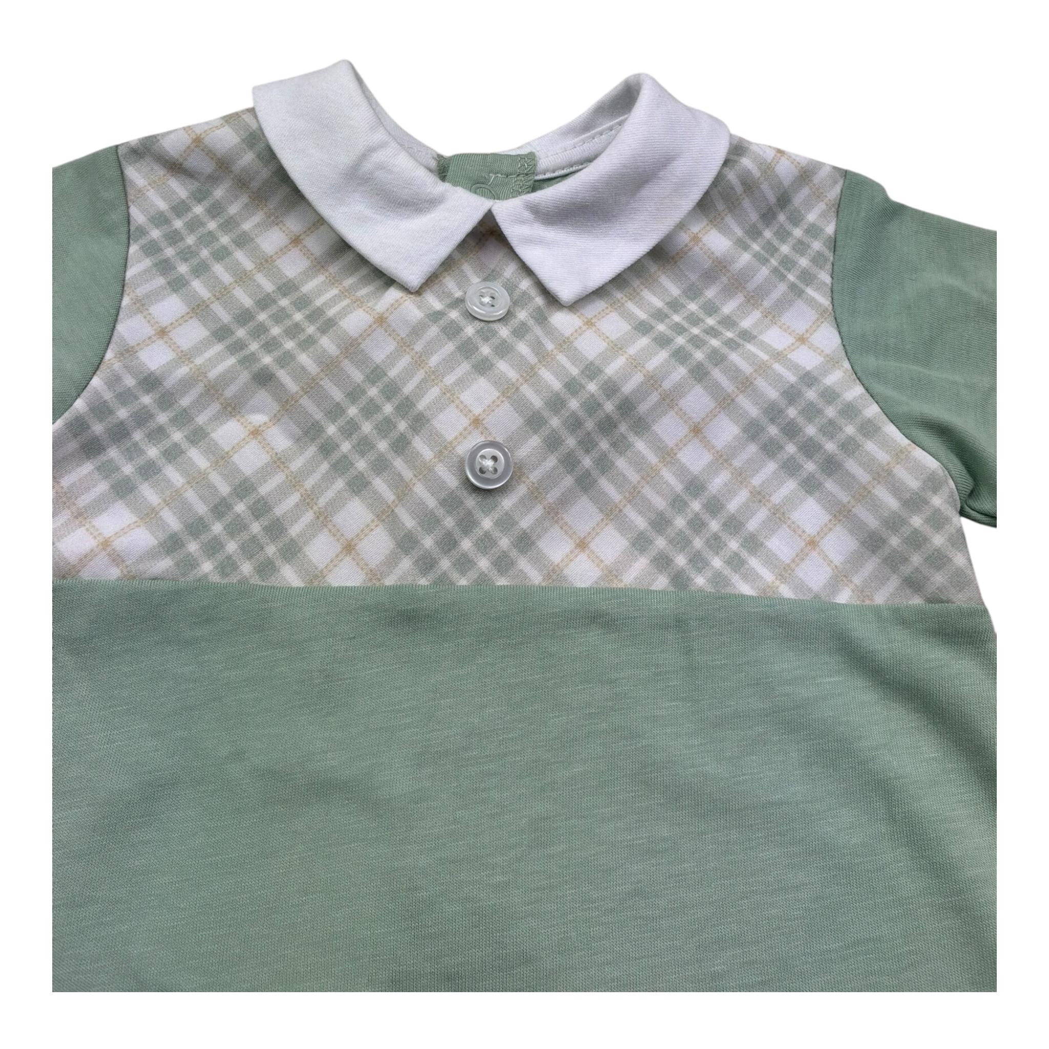 Isabel & Martinez Pagliaccetto Mezza Manica Tinta Unita per Neonato IM25N473 VERDE ISABEL & MARTINEZ 