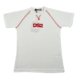 Dropseason2 T-Shirt Girocollo Tinta Unita con Stampa per Bambino SS25K051 BIANCO DROPSEASON2 