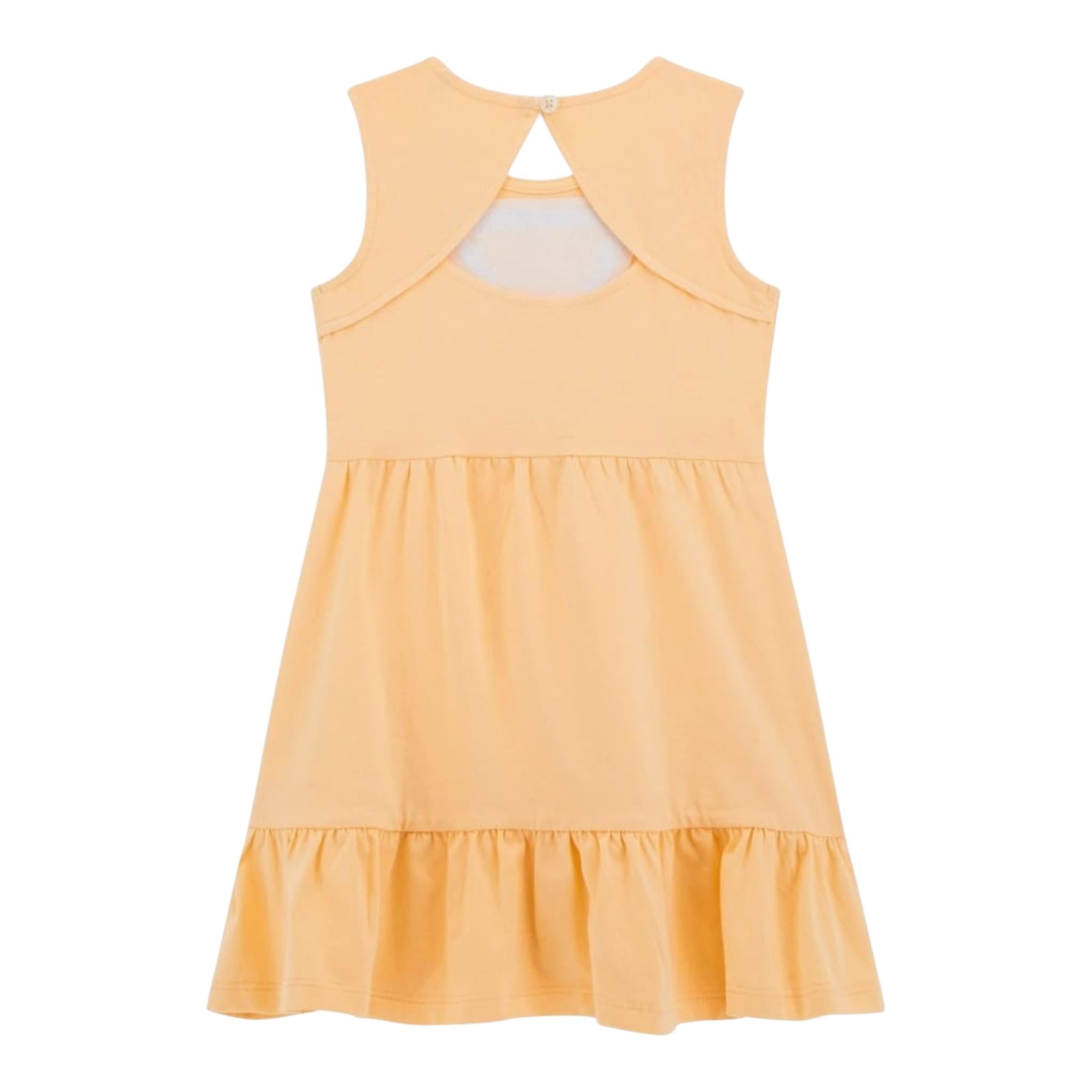 Guess Abito Giromanica Tinta Unita con Logo E Culotte per Neonata A5GK06K6YW4 ARANCIONE GUESS 