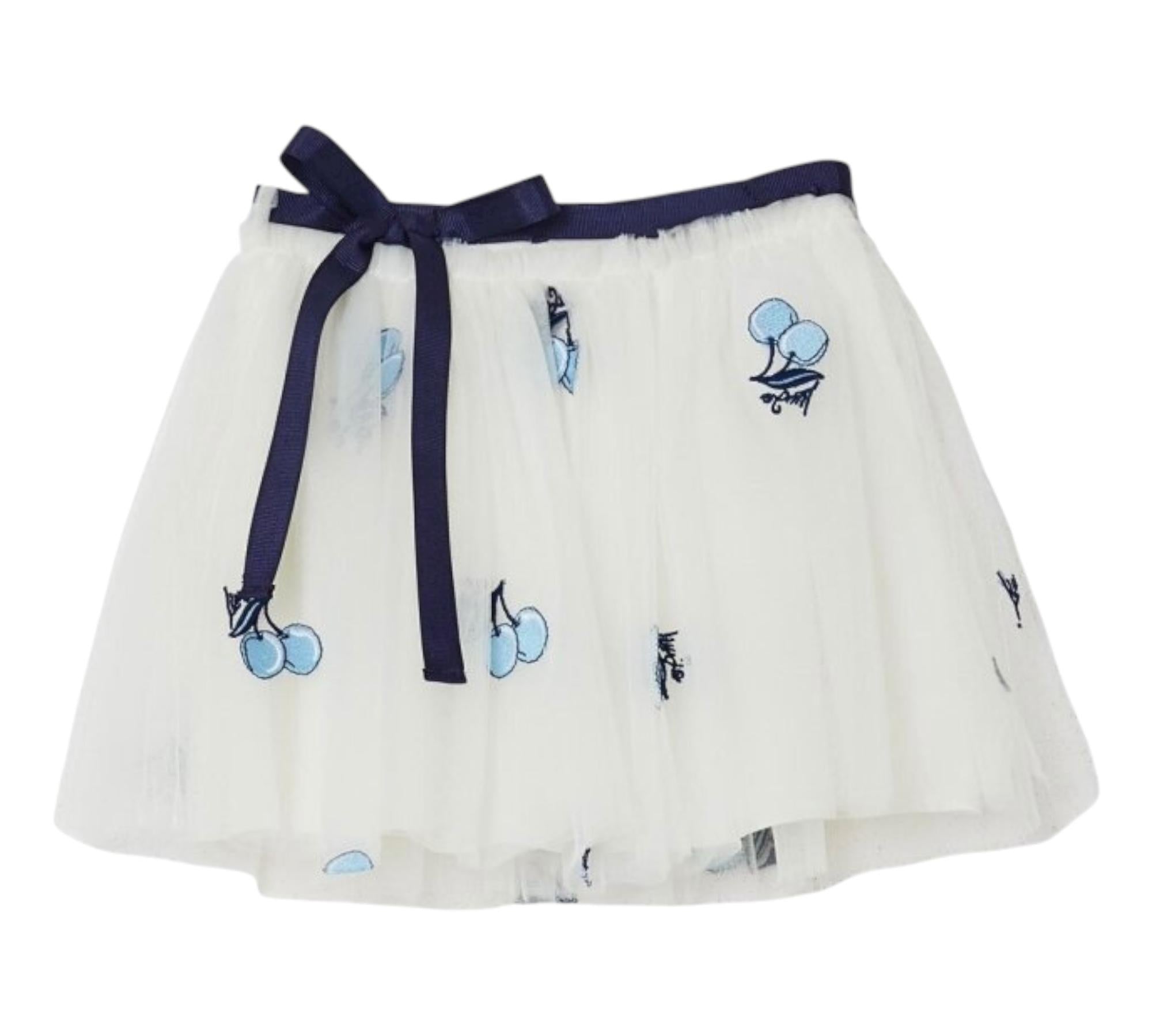 Liu Jo Gonna Tinta Unita In Tulle con Ricami per Neonata KA5043N BIANCO LIU JO 