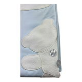 Le Bebe Coperta Bicolore Tinta Unita con Orso per Neonato LBB5293 AZZURRO LE BEBE 