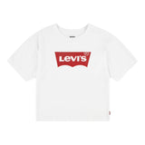 Levi'S T-Shirt Girocollo Tinta Unita con Logo per Bambina 3E0220 BIANCO LEVI'S 