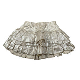 Miss Grant Gonna Tinta Unita con Balze per Bambina MG1343X ORO MISS GRANT 