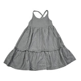 Petit Indi Abito Tinta Unita A Bretelle per Neonata SS25BK651 GRIGIO PETIT INDI 