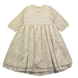 Caffe' D'Orzo Abito Tinta Unita con Ricami per Bambina ZW1A90 PANNA CAFFE' D'ORZO 