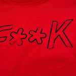 F**K T-Shirt Girocollo Tinta Unita con Stampa per Bambino FJ224210RSJ ROSSO F**K 
