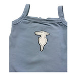 Trussardi Body Bretelline Tinta Unita con Logo per Neonata TIP26125BD AZZURRO TRUSSARDI 