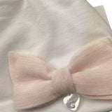 Ninnaoh Cappello Tinta Unita con Applicazione per Neonata E25CA5 BIANCO NINNAOH 