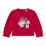 Mayoral Shirt Girocollo Tinta Unita con Stampa per Neonata 1015 ROSSO MAYORAL 