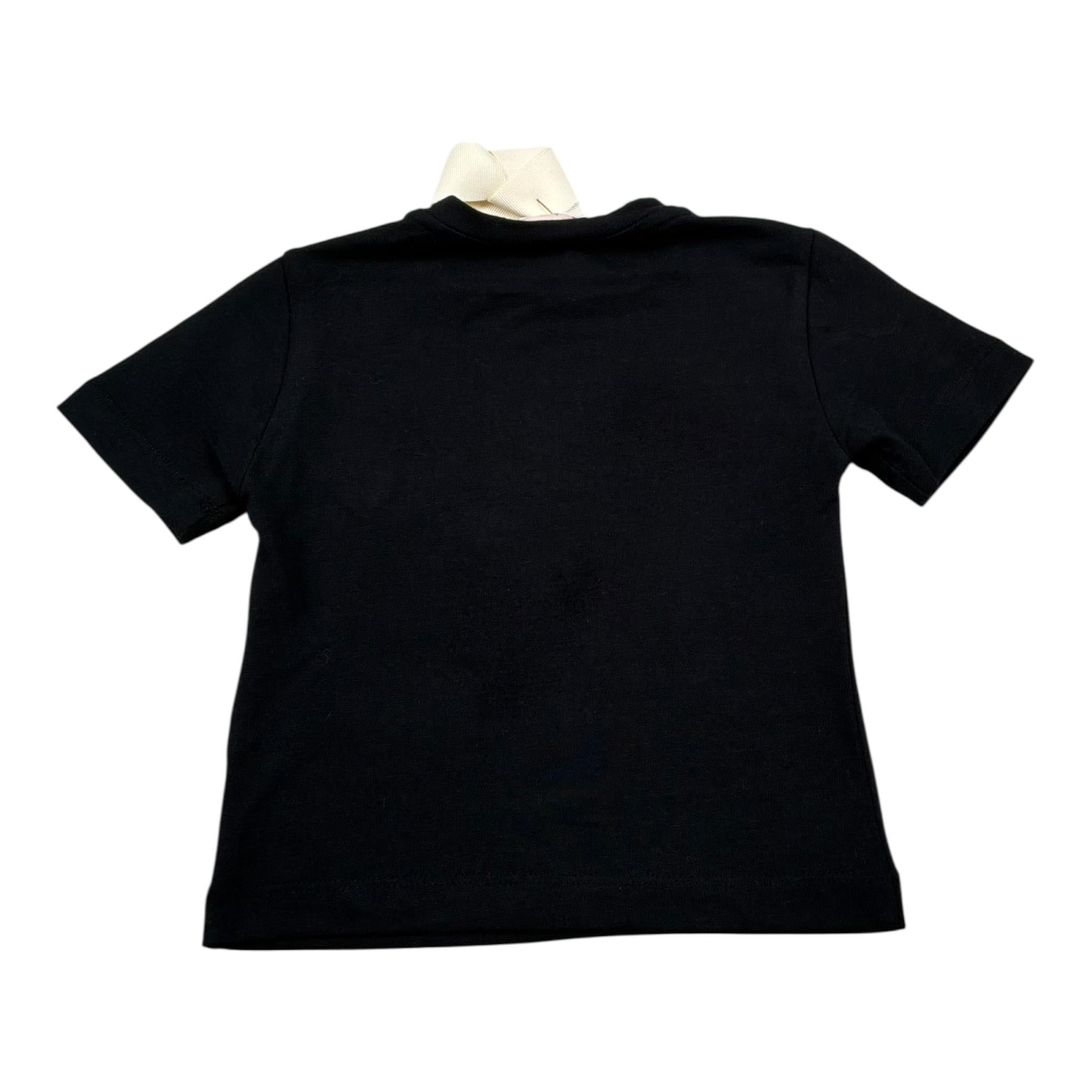 Elisabetta Franchi T-Shirt Girocollo Tinta Unita con Stampa per Neonata EGTS082 NERO ELISABETTA FRANCHI 