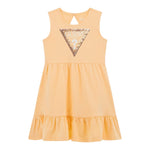 Guess Abito Giromanica Tinta Unita con Paillettes per Bambina K5GK22K6YW4 PESCA GUESS 