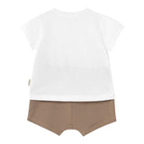 Mayoral Completo 2 Pezzi T-Shirt-Bermuda per Neonato 12066 BIANCO/BEIGE MAYORAL 