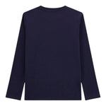 Guess Shirt Girocollo Tinta Unita con Logo per Bambino L84I29K8HM0 BLU GUESS 