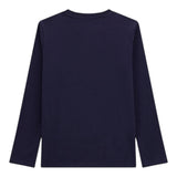 Guess Shirt Girocollo Tinta Unita con Logo per Bambino L84I29K8HM0 BLU GUESS 