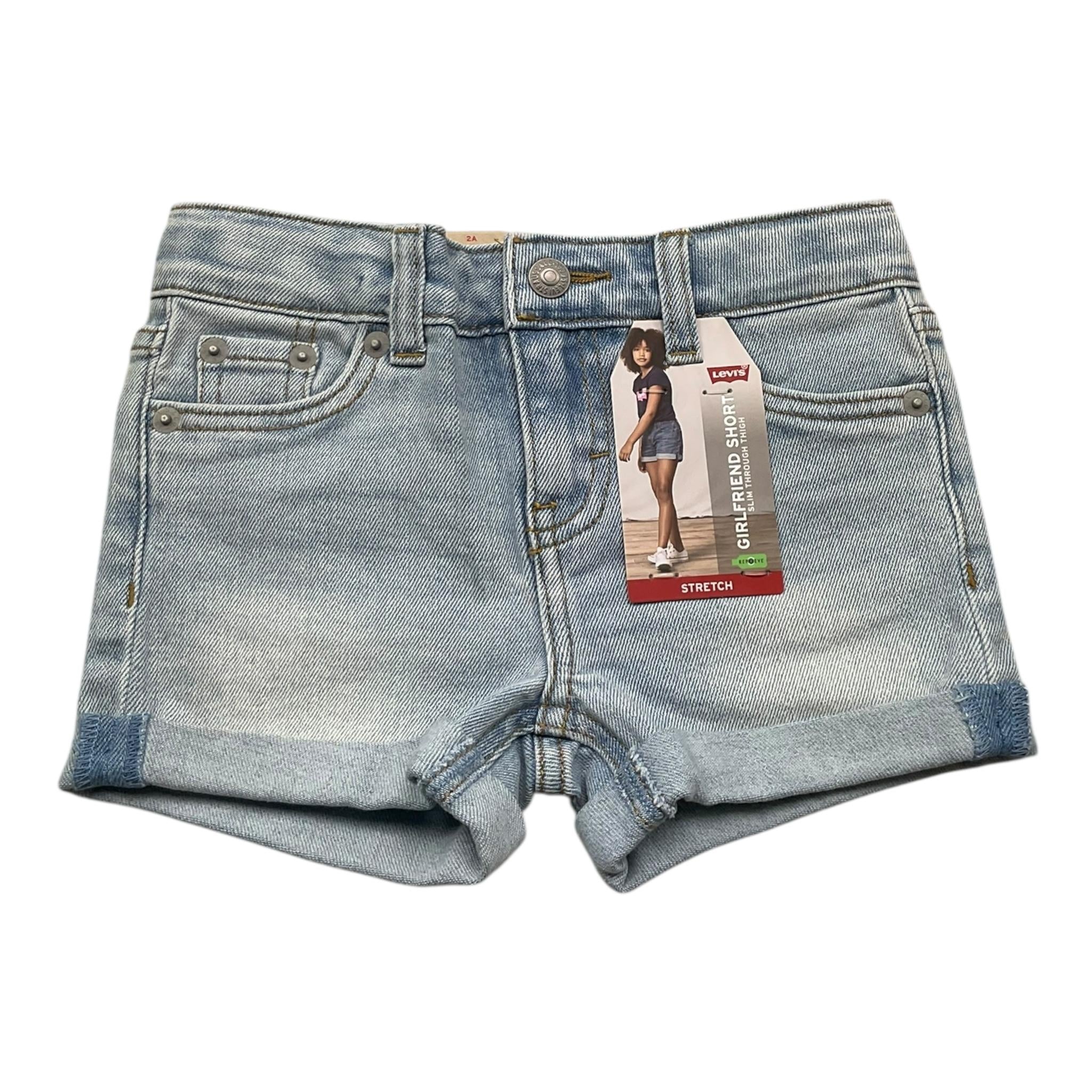 Levi'S Short In Denim Tinta Unita per Neonata 34EH272KN AZZURRO LEVI'S 